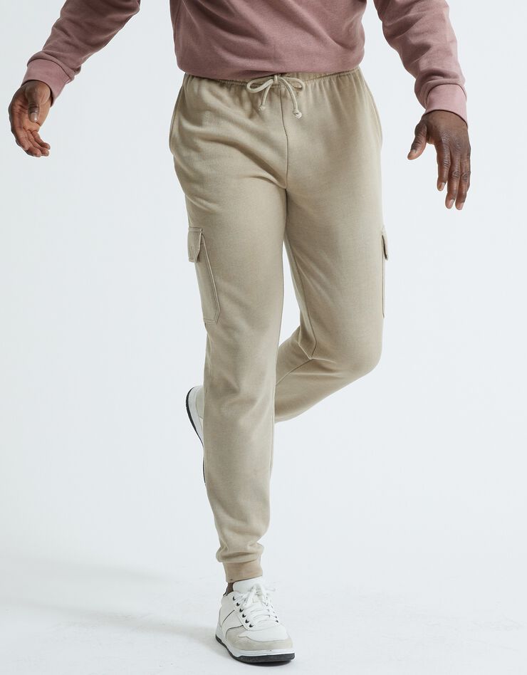 Pantalon molleton cargo (beige) Pantalon molleton cargo (beige)