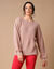 Pull col bateau, maille anglaise (rose poudré)