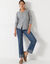 Cardigan boutonné col rond uni, toucher doux (gris chiné)