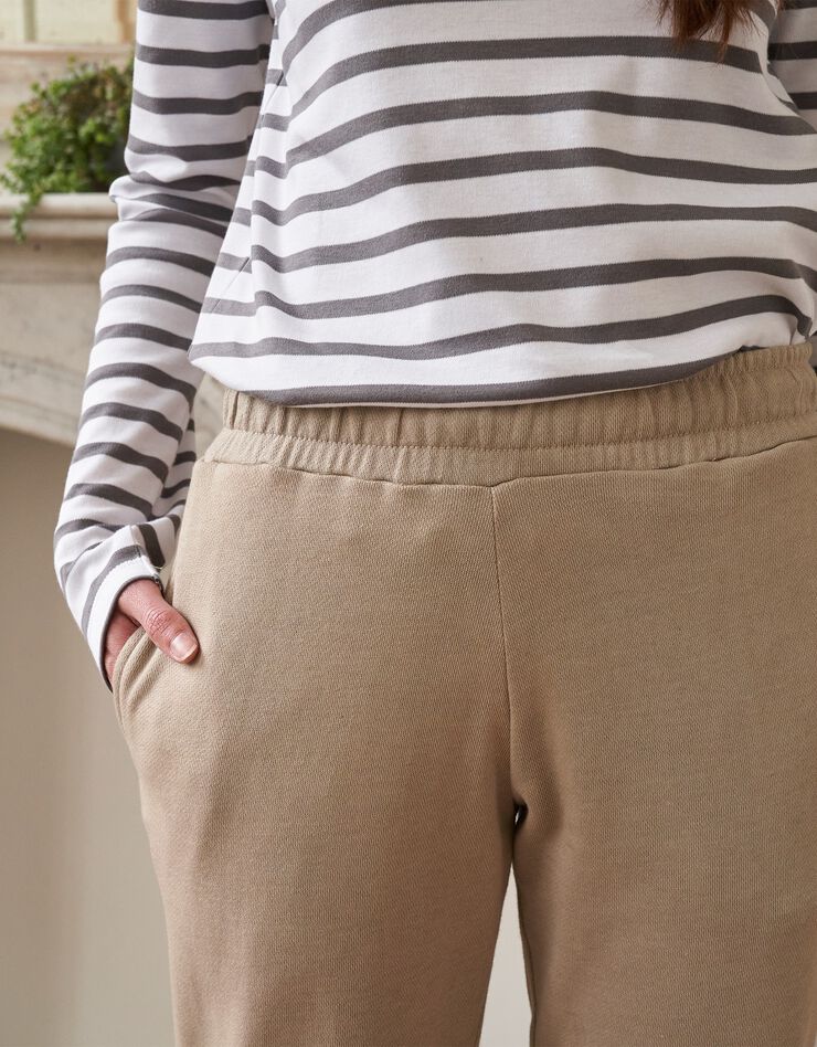 Joggpant molleton léger bas resserrés (sable) Joggpant molleton léger bas resserrés (sable)