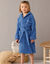 Peignoir enfant éponge à capuche personnalisable  (bleu dur)