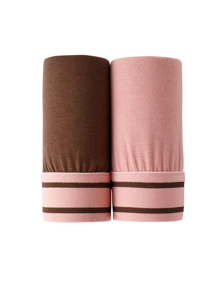 Brassière sport sans armatures - lot de 2 (bois de rose + marron) Brassière sport sans armatures - lot de 2 (bois de rose + marron)