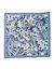 Foulard imprimé hirondelles, voile de coton (écru / bleu)