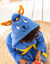 Peignoir de bain enfant personnalisable Pin-pon à capuche (bleu dur)