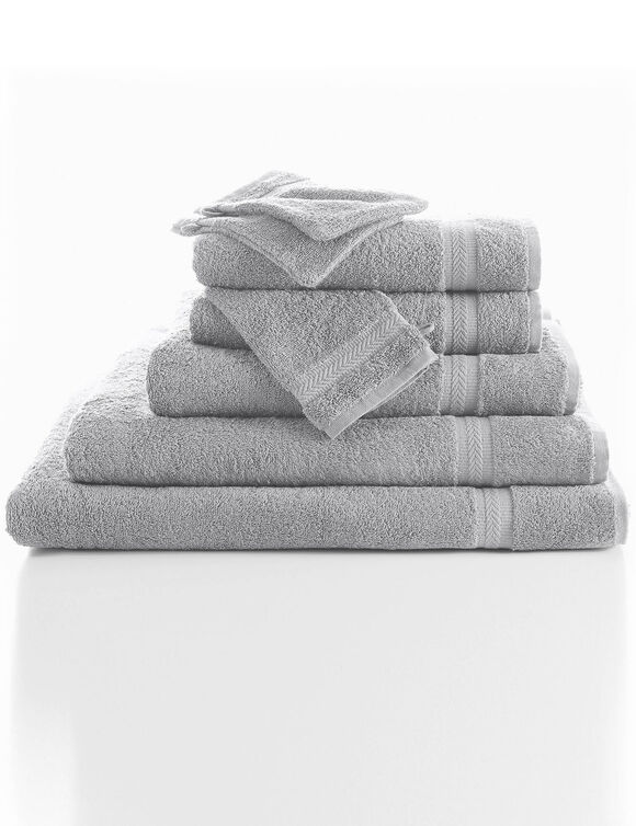 Collection serviettes de bain unies 420 g/m2 confort moelleux (gris)