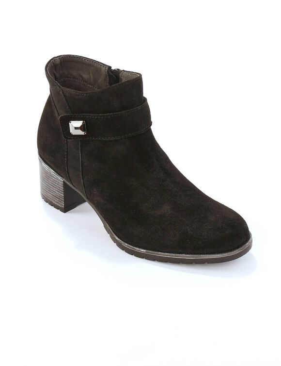 Boots en cuir à talon (noir)