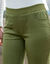 Pantalon droit "ultra confort" taille élastiquée (vert olive)