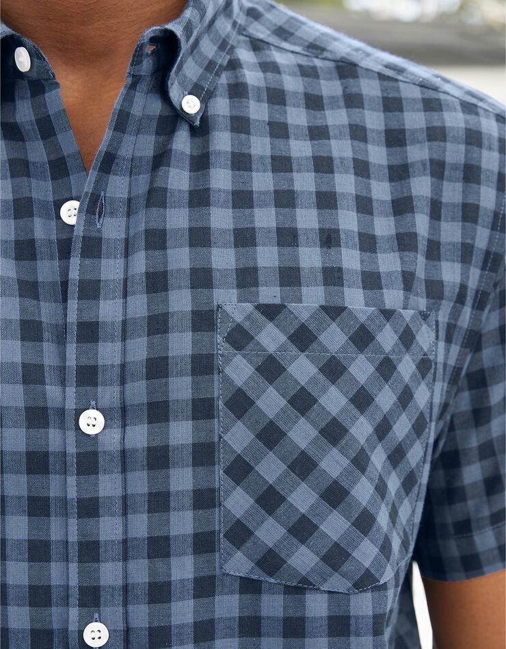 Chemise vichy manches courtes (bleu jean) Chemise vichy manches courtes (bleu jean)