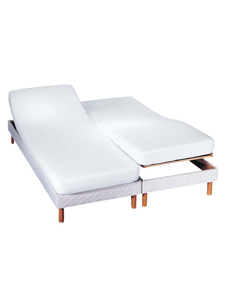 Protège-matelas tête et pieds relevables molleton imperméable irrétrécissable (blanc) Protège-matelas tête et pieds relevables molleton imperméable irrétrécissable (blanc)