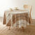 Nappe carreaux coton lin tiss&eacute; teint (beige)
