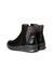 Boots compens&eacute;es cuir largeur large (noir)