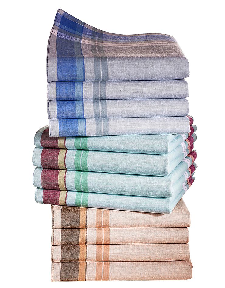 Mouchoir grands carreaux homme Raphaël - lot de 12 (bleu + bordeaux + marron) Mouchoir grands carreaux homme Raphaël - lot de 12 (bleu + bordeaux + marron)