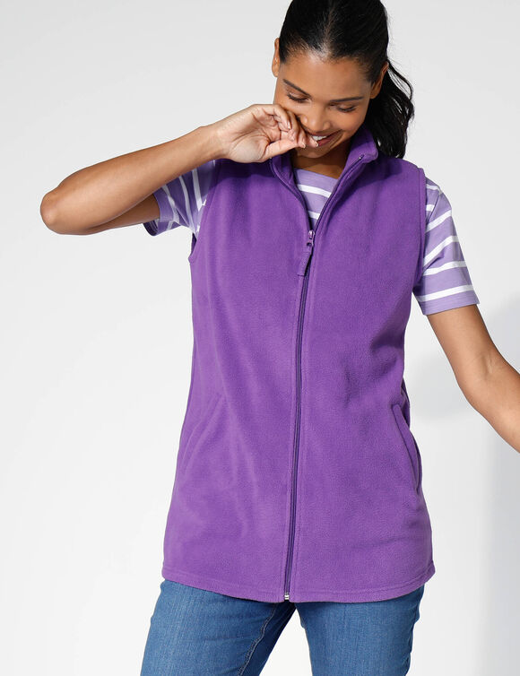 Veste polaire zippée sans manches (iris)