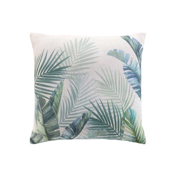 Coussin imprimé végétal  (vert)
