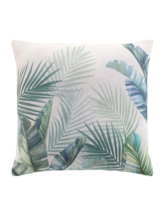 Coussin imprimé végétal  (vert)