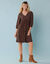 Robe spécial Petites manches 3/4 imprimée (noir / multicolore)