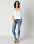 Jean 7/8 fuselé brodé (bleached)