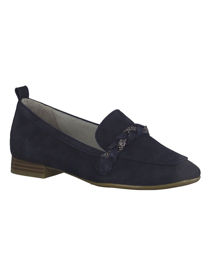 Mocassins dessus cuir - largeur confort (marine) Mocassins dessus cuir - largeur confort (marine)