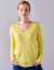 Pull col V (jaune pâle)