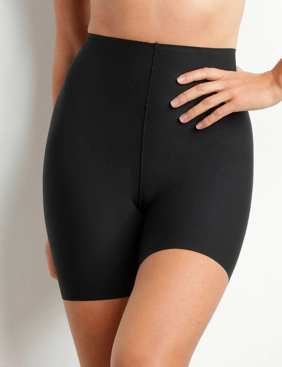 Shorty effet seconde peau taille haute (noir)