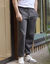 Pantalon jogging molleton bas élastiqué (anthracite chiné)