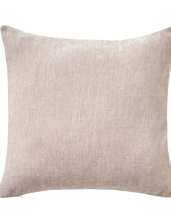 Housse de coussin chenille - lot de 2 (taupe)