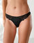 String microfibre et dentelle stretch - lot de 2 (noir + ivoire)