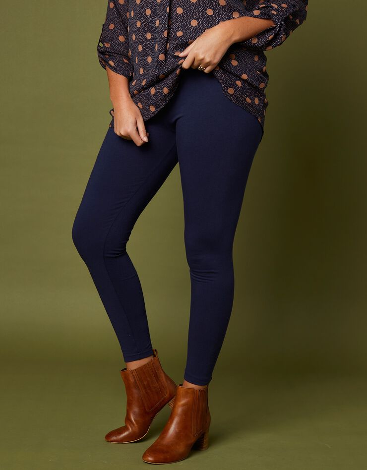 Legging taille élastiquée - lot de 2 (marine / noir) Legging taille élastiquée - lot de 2 (marine / noir)