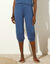 Pantacourt forme boule, uni (bleu indigo)