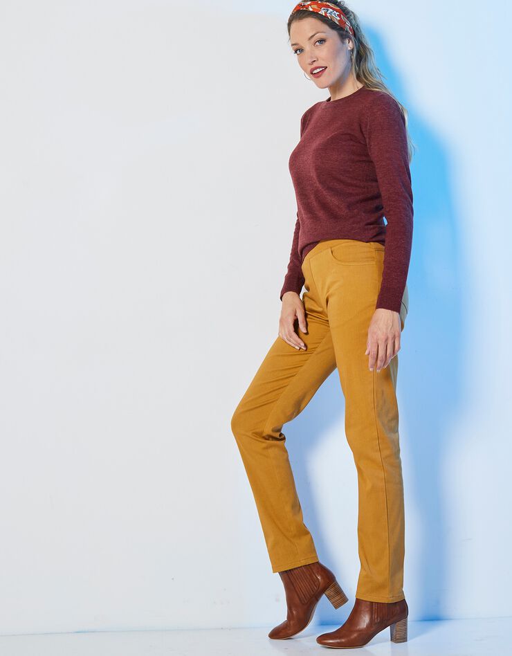Pantalon coupe "boyfriend" ultra confort (curry) Pantalon coupe "boyfriend" ultra confort (curry)