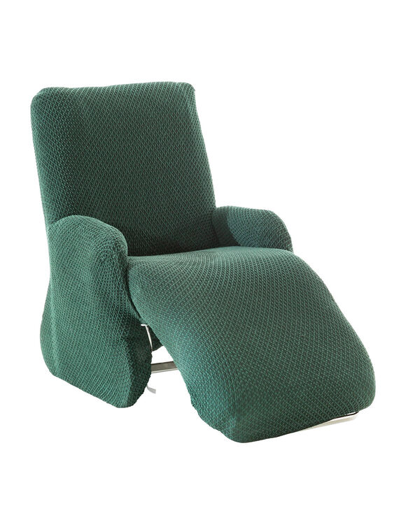 Housse textur&eacute;e bi-extensible sp&eacute;ciale fauteuil relax (vert)