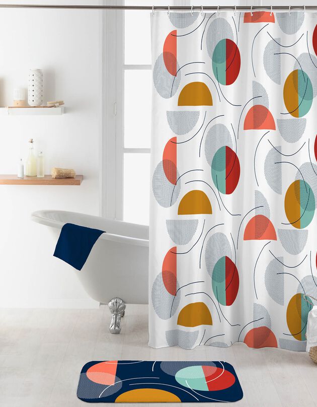 Rideau de douche imprimé graphique (imprimé)