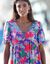 Robe housse imprimée (bleu / rose)