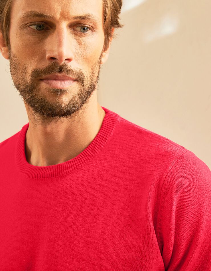 Pull uni col rond (corail) Pull uni col rond (corail)