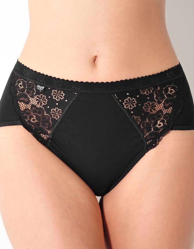 Culotte midi Chic, lot de 3 achetées + 1 GRATUITE (1) (noir) Culotte midi Chic, lot de 3 achetées + 1 GRATUITE (1) (noir)