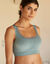 Brassière sans armatures coton stretch et dentelle  (bleu grisé)