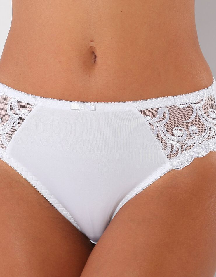Culotte microfibre et tulle brodé Sienne - lot de 2 (lilas + blanc) Culotte microfibre et tulle brodé Sienne - lot de 2 (lilas + blanc)