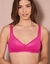 Soutien-gorge coton dentelle uni Coria - sans armatures (rose fuchsia)