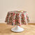 Nappe imprim&eacute; automnal enduction d&eacute;perlante (vert / terracotta)