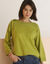 Pull col bateau manches 3/4 (vert mousse)