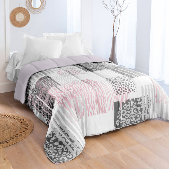 Couette microfibre imprimée Savane  200 g/m² (gris)