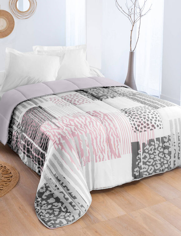 Couette microfibre imprimée Savane  200 g/m² (gris)