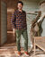 Chemise carreaux écossais flanelle (cuivre / marine)