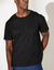 T-shirt col rond manches courtes (noir)