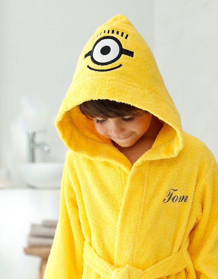 Peignoir à capuche enfant Minions® personnalisé éponge coton - 380g/m2 (jaune) Peignoir à capuche enfant Minions® personnalisé éponge coton - 380g/m2 (jaune)