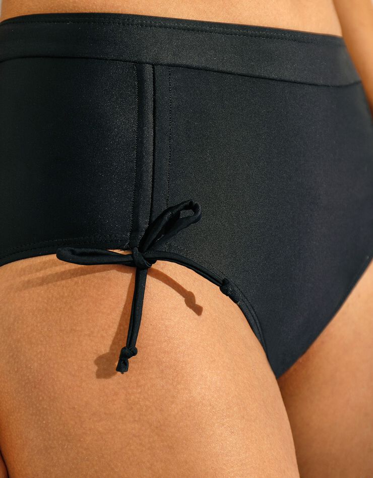 Culotte de bain maxi Solaro, à nouettes (noir)