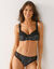 Soutien-gorge coton dentelle imprimé bouquet Coria - sans armatures (noir)