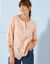 Blouse unie manches 3/4, broderie anglaise (rose poudré)