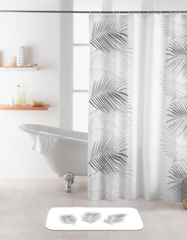 Rideau de douche imprimé feuillage (imprimé)