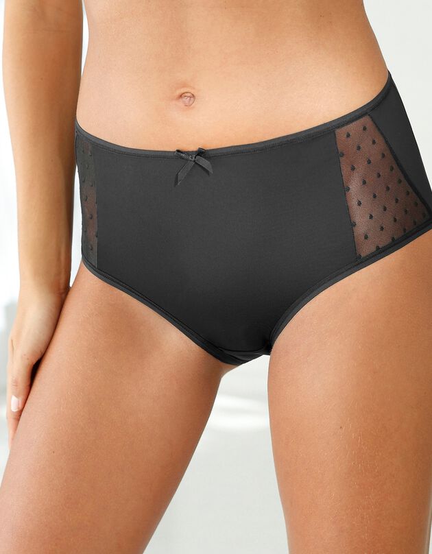 Culotte microfibre forme maxi   – Lot de 2 (noir)